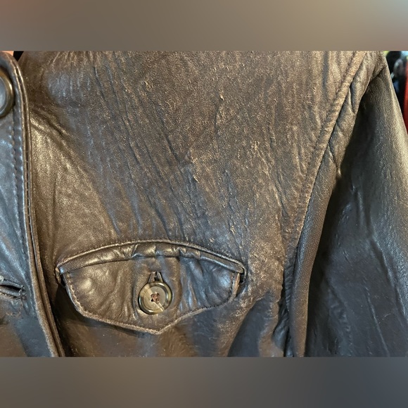 Short(to waist) bovine/bull hide bomber button up, Lge by J.Persy for Marvin Ric - Picture 10 of 15